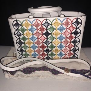 Tory Burch Small Robinson Embroidered Tote